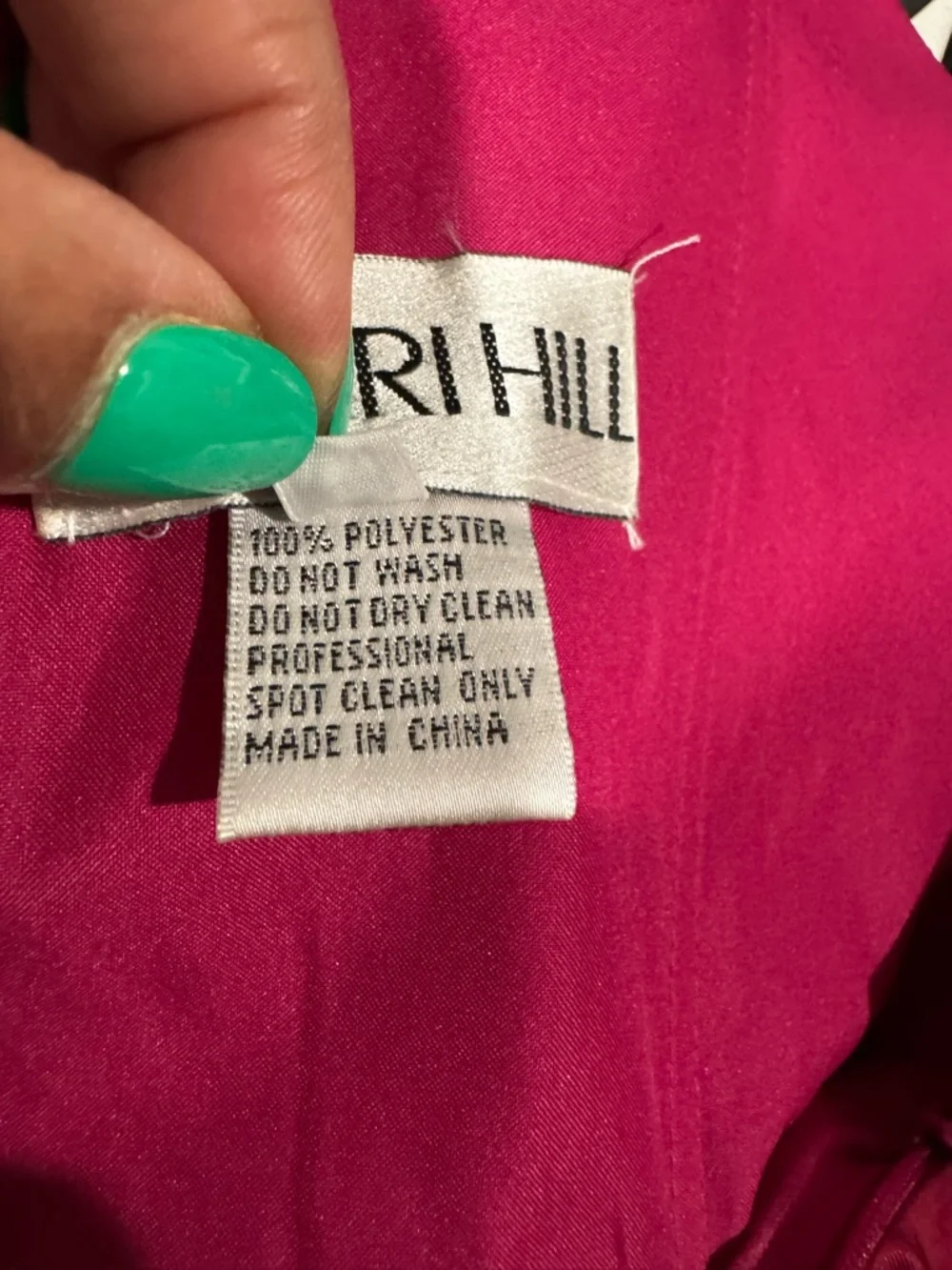 Sherri Hill Magenta Floral Plunge Satin Party Dress - Picture 12 of 12